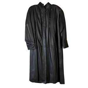 Remy Vintage Leather Jacket, Sz. XS, But Very Roomy! Black, Trench, Cape, Robe